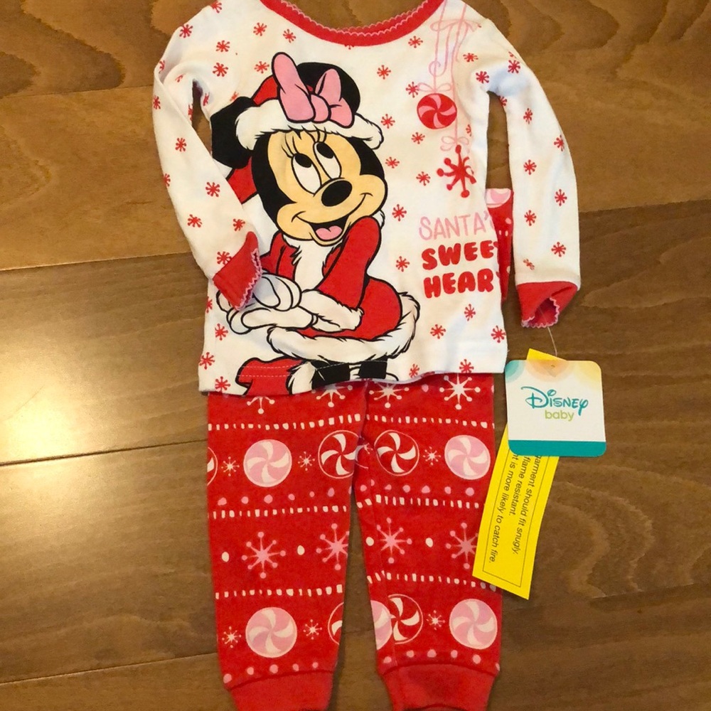 Minnie Christmas pjs NWT 9m